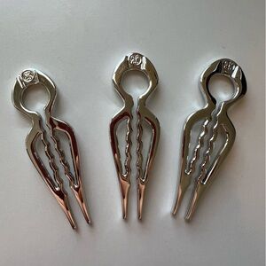 Lialys Silver Hair Pins Set of 3
